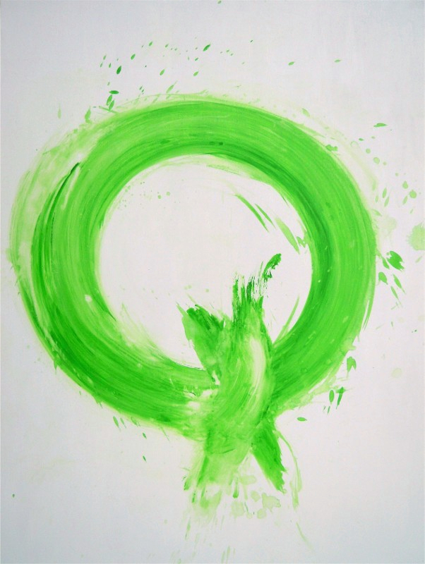 Marta Baricsa green Om intensity painting