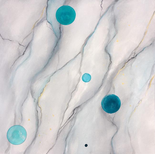 marbled with turquoise dots by marta baricsa